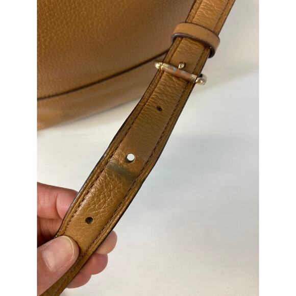 COACH F76668 SMAL TAN BROWN PEBBLED LEATHER CROSSBODY BAG - Picture 8 of 16